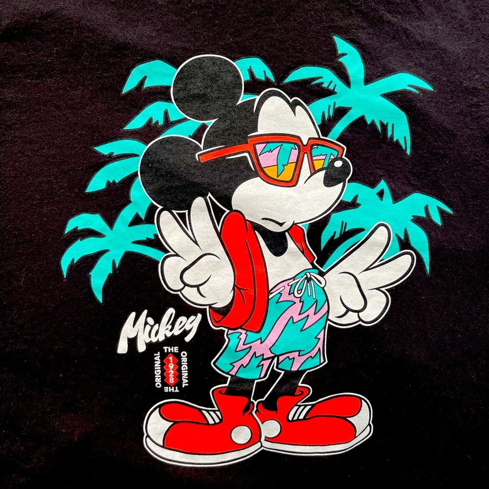 Mickey Mouse Collection Neff Original Tropical T- Shirt Men’s Size Medium